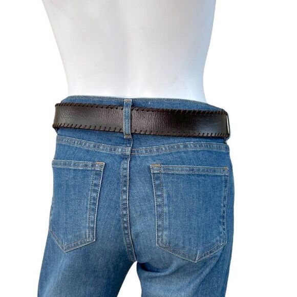 MICHAEL Michael Kors Brown Leather Whipstitch Belt with Fringe Size Small - Picture 9 of 9